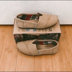 Toms-natural burlap-woman’s 6-great condition